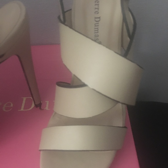 Pierre Dumas Nude Strappy Heels Size 6 - Picture 1 of 3